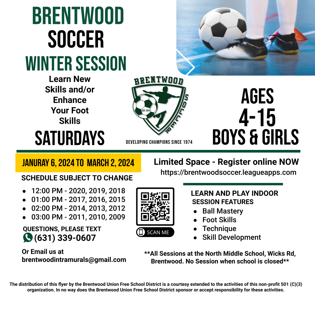 Brentwood Soccer Winter Session-2024